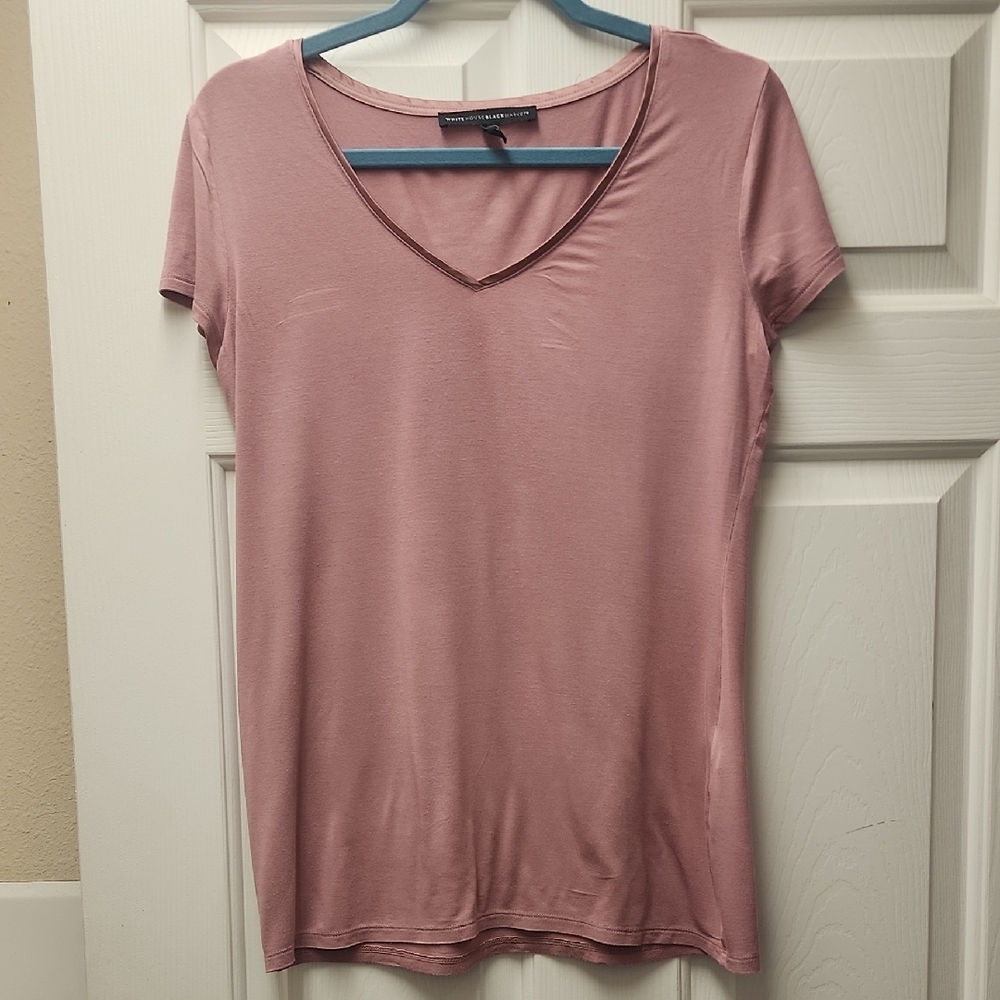 White House Black Market Mauve Short Sleeve Tee
